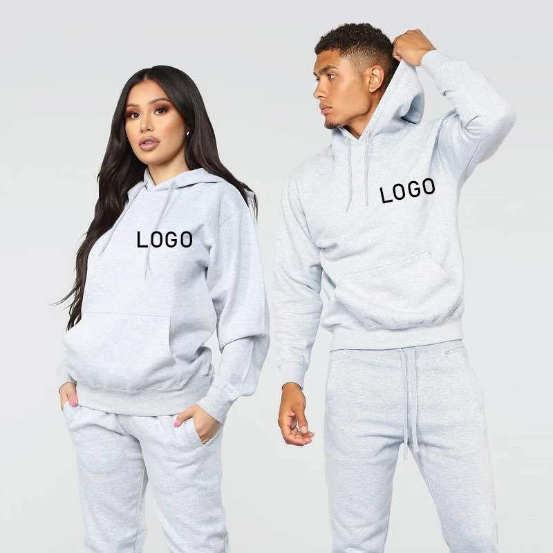 

Hot Selling Oversized High Quality Sportswear Men'S Tracksuits Cotton Sweatsuit Unisex logo sweatsuit, Picture shows