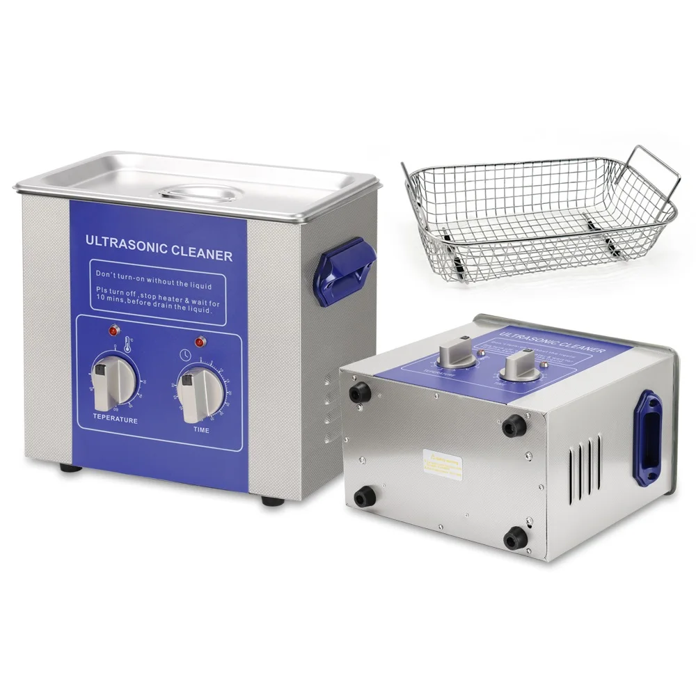 

Widely used mechanical control jewelry watch glasses ultrasonic cleaner with washing basket