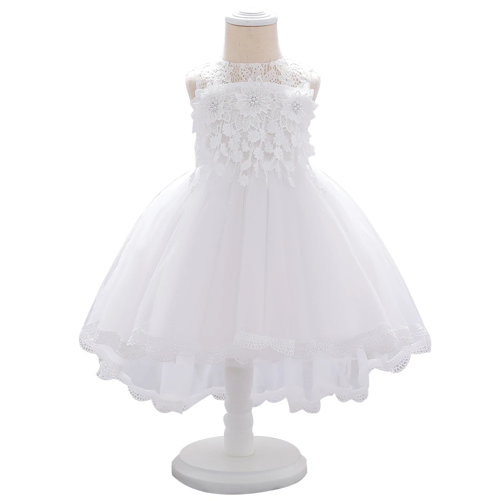 

Newborn Baby girl Party Dress Summer Flower girl Princess Skirt Appliqued Tailing Dresses T1938XZ