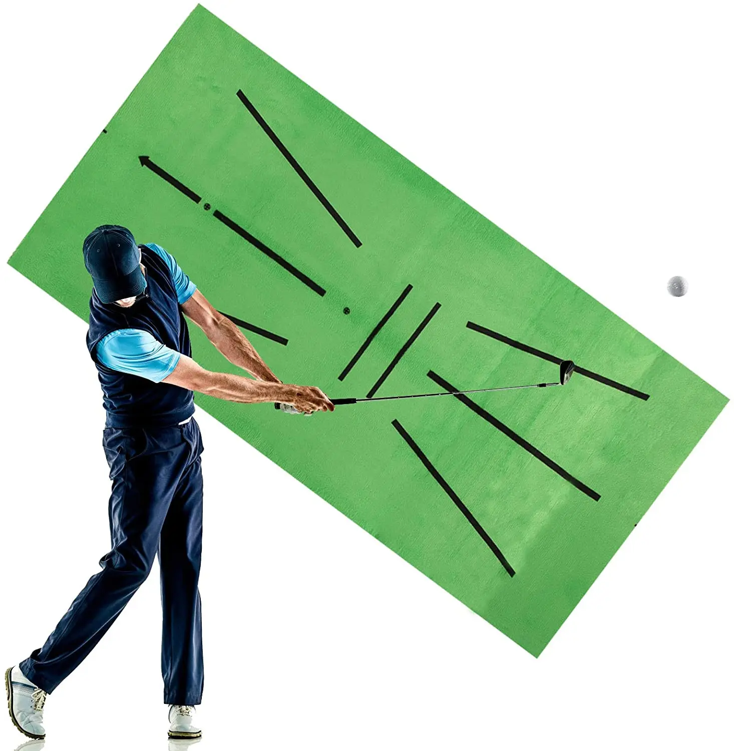 

Golf Hitting Pad Practice Grass Mat Games Outdoor Indoor Golf Practice Training Aids Game Gift for Home Office Golf Accessories