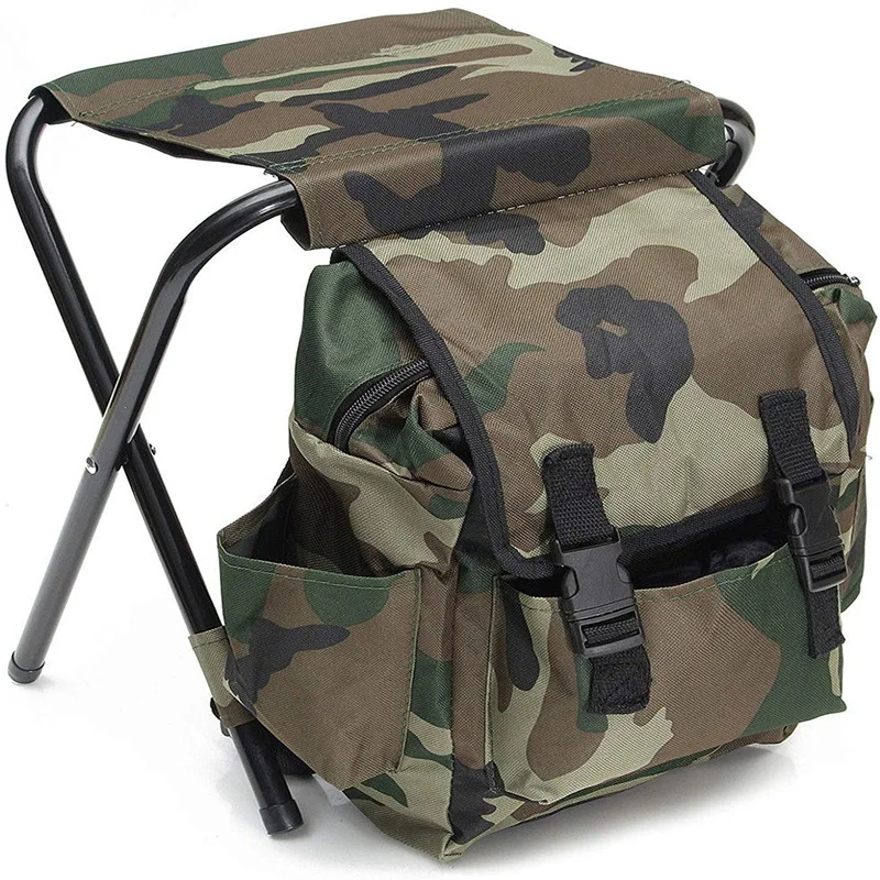 Backpack Cooling Chair Portable Folding Seat Stool Light Fishing Stool Outdoor Equipment Suitable for Camping Traveling Hiking