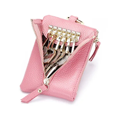 

ZMJ-160 Fashion Multifunctional Leather Key Case Small Coin Purse Zip Card Case