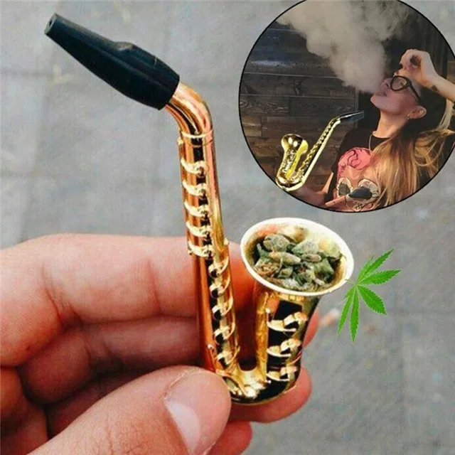 

2022 new fashion small saxophone pipe metal pipe small horn pipe, As show