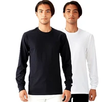 

Custom Casual Streetwear Round Neck Printed Black White 100% Cotton Blank Men Long Sleeve T Shirts