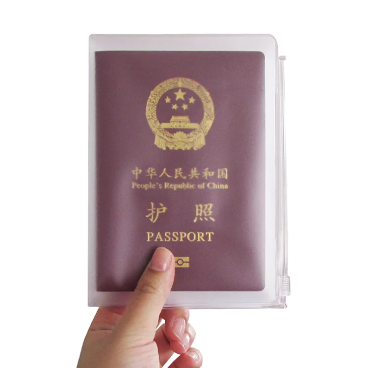 Customized Clear Pvc Passport Holder Cover Wallet With Zipper Buy