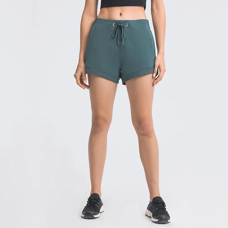 

2021 new skin-friendly nude yoga shorts female solid color casual training fitness quick-drying breathable hot yoga leggings, Customized colors