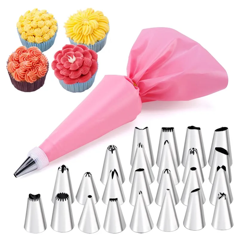 

14/26/29 pcs set Cream Nozzles Pastry Tools Accessories For Cake Decorating Pastry Bag Kitchen Bakery Confectionery equipment