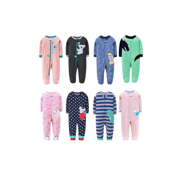 

Babi Unisex Baby Boys' Girls' Footed Zipper Pajamas Sleepwear Sleepsuit Infant Toddler Footie Onesie Jumpsuit Pajamas, Picture