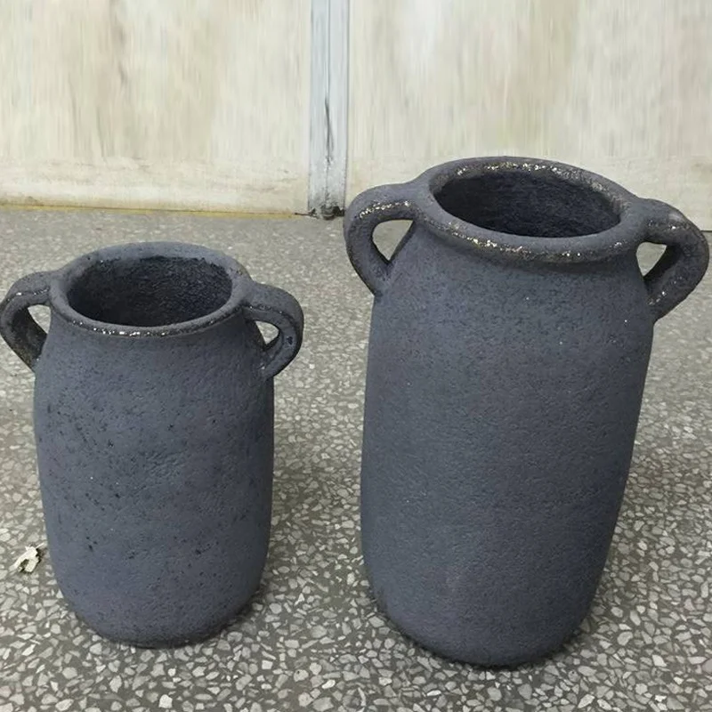

Retro style Small Fiberglass Planters Vase Floor Flower Pots Decoration Home Garden Hotel Indoor Outdoor Pots, Customized color