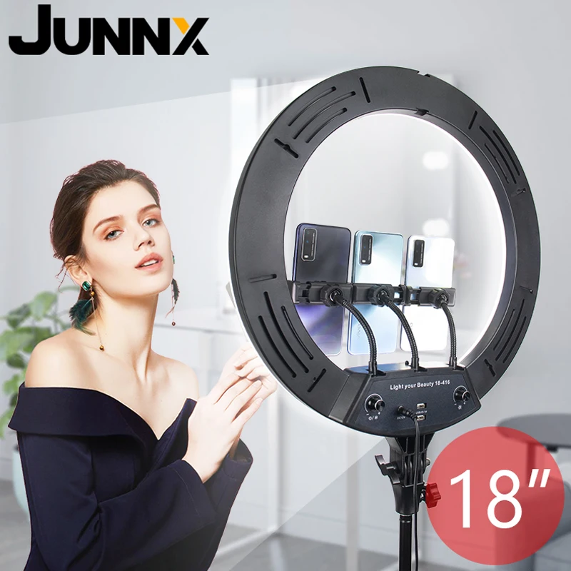 

Remote Live 45cm 18inch Dimmable Makeup Video LED Ringlight Selfie Ring Circle Lamp 45 CM 18 inch Ring light with Tripod Stand