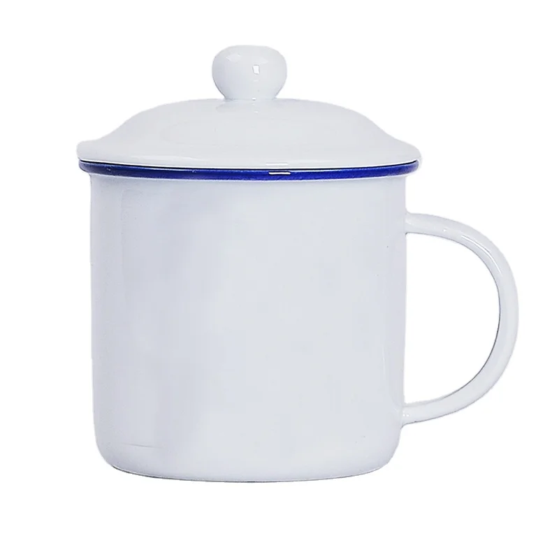 

12OZ OEM Blank Gift-printing Ceramic Enamel Mug With Handle