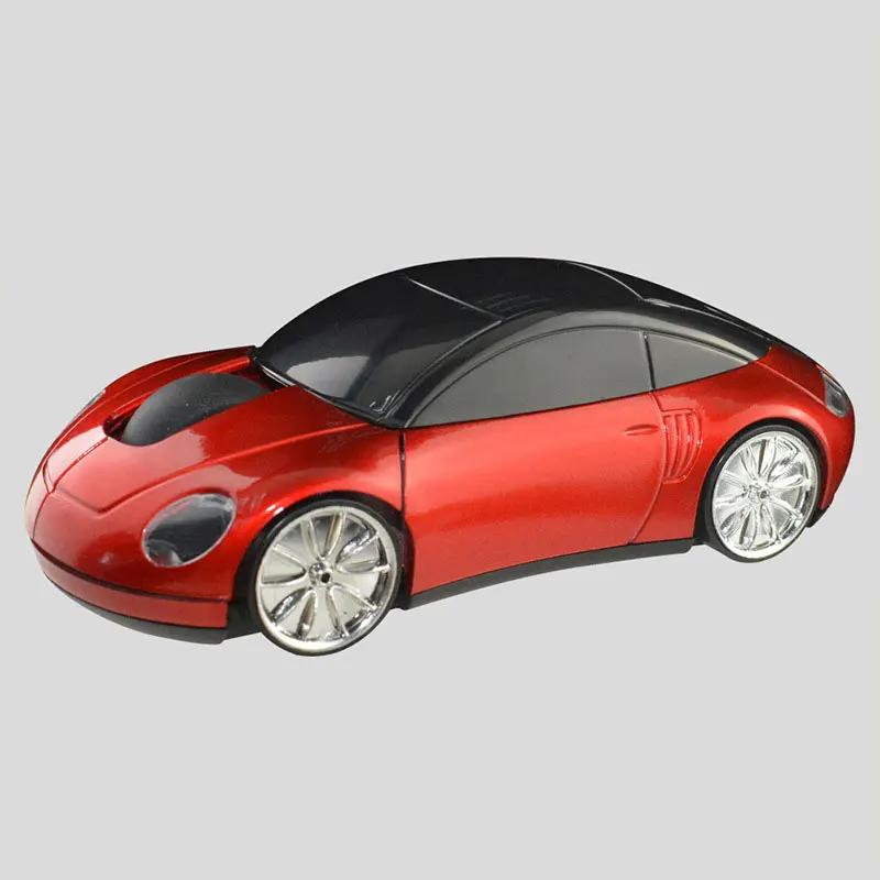 

Ailier 2021 New High Quality Red 3D 2.4G USB Wireless 1600DPI Mouse Optical Mice For Computer Laptop Car Shaped, Black red yellow blue