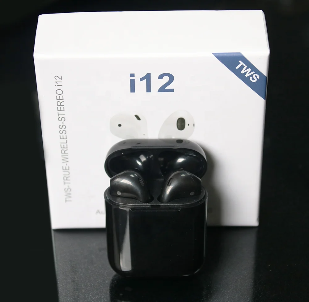 Shenzhen Factory Custom Dual Call Handsfree Earbud TWS i12 in ear Wireless Earphone Headphone