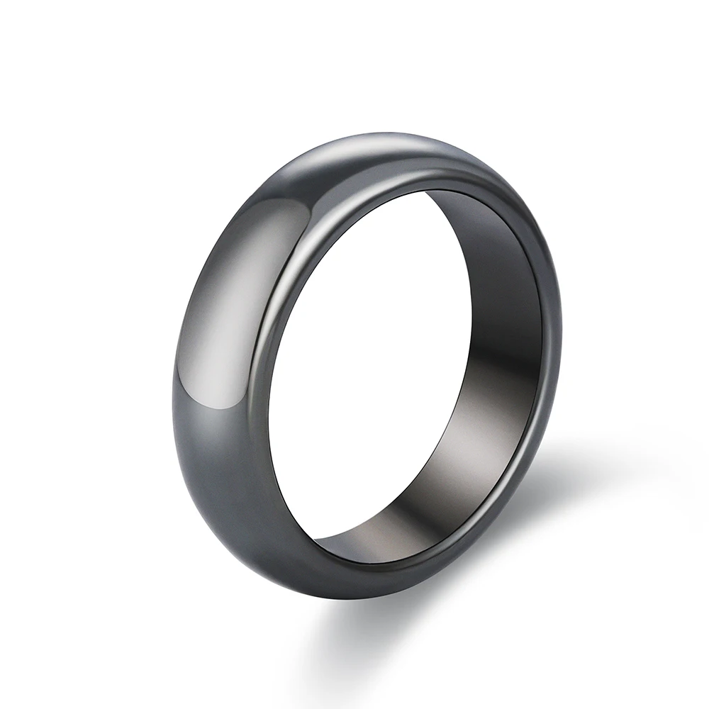 

KRKC wholesale 2021 trendy custom women jewelry Magnet Hematite black rings