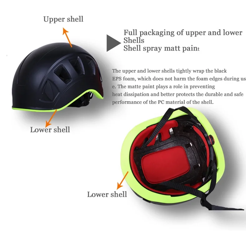 Adult Custom Red Outdoor Rock Climbing Safety Helmet Factory Direct ...