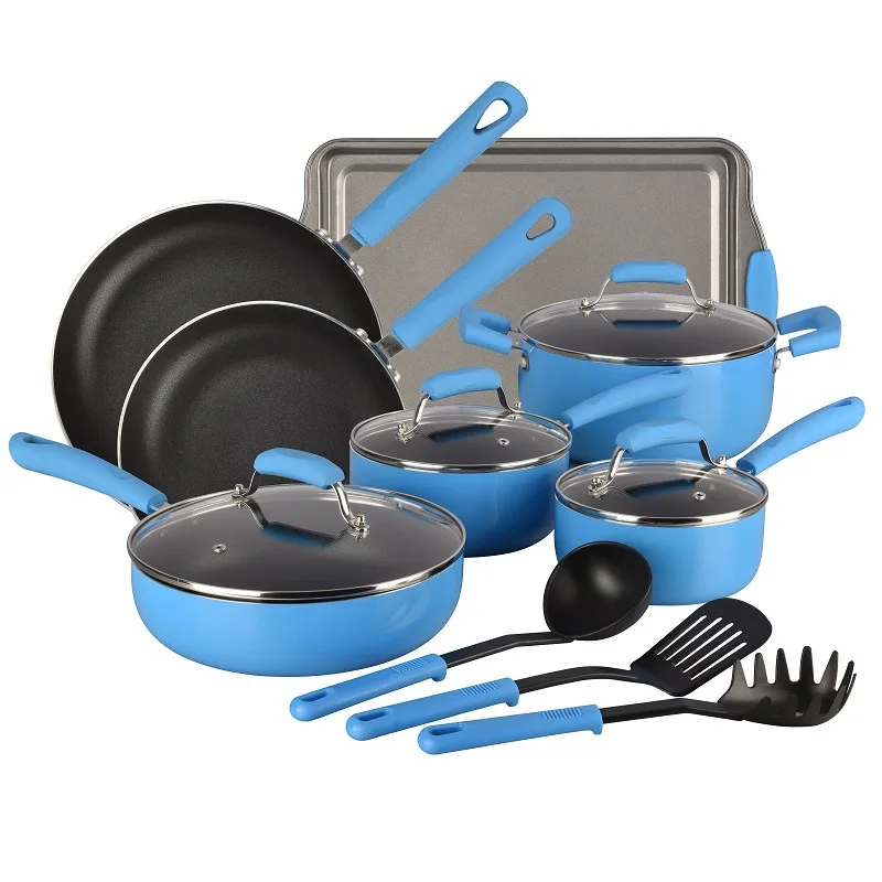 

Wholesale 14 piece set of non stick wok combination set with induction cooker general purpose of gas stove