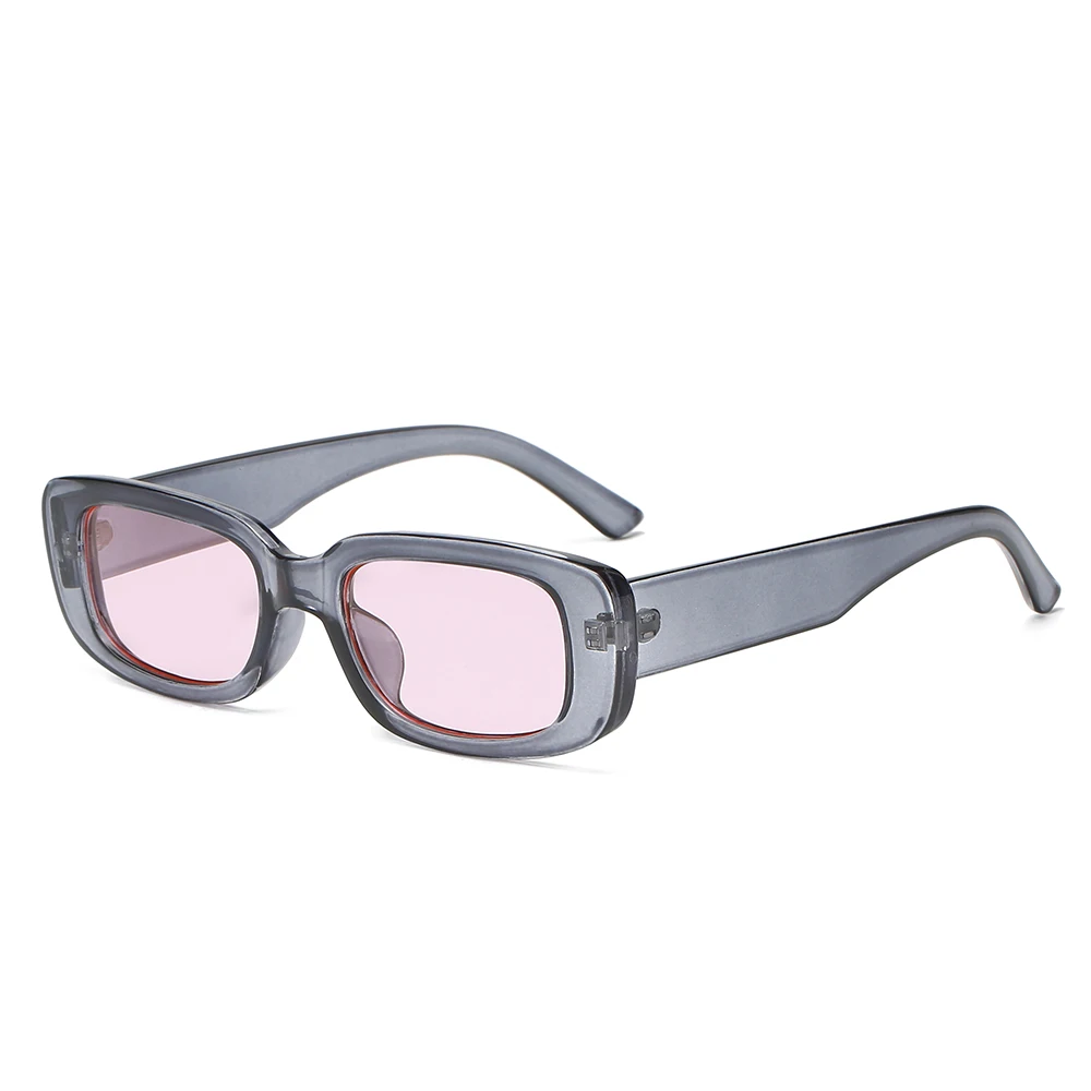 

THREE HIPPOS Flat Top Small Shades Rectangle Sun Glasses Women UV400 Square Sunglasses 2021 Unisex Small Frame