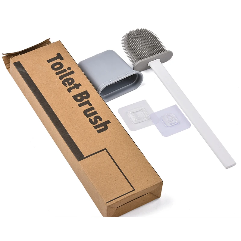 

Revolutionary No-Slip Long Handle Toilet Brush with Holder Standing Holder Wall Mounting Cleaning Brush Set