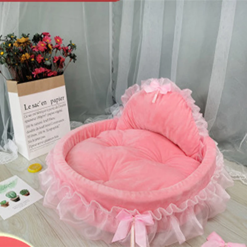

Dream Korean version of pet new princess cute fashion style luxury large dog beds suppliers