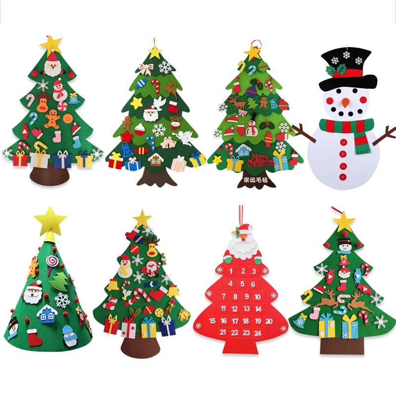 

Professional manufacturer diversity spliced Christmas tree shape luxury home wool felt holiday decorations, Picture