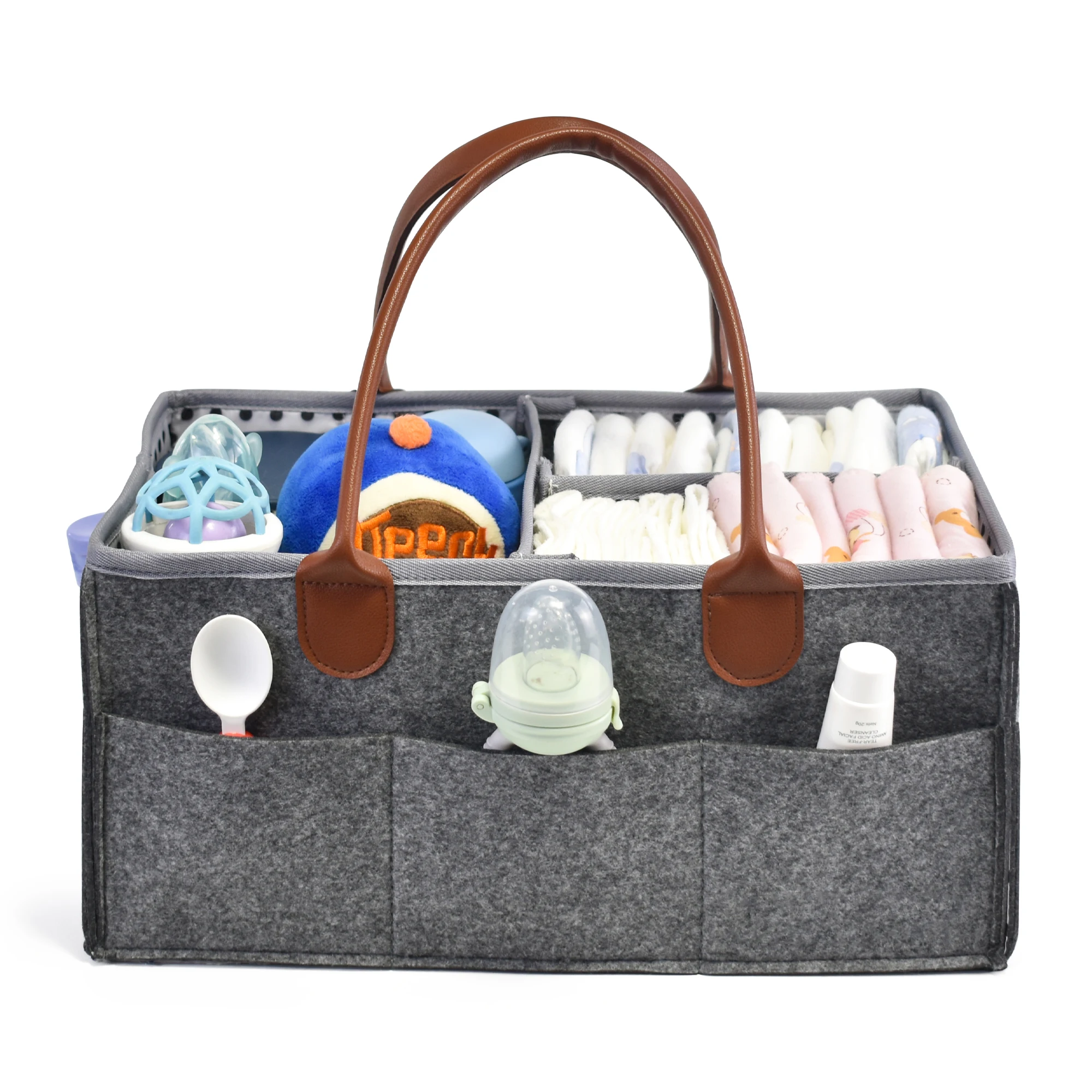 

Easy& Convenient carrying Free sample new arrival product Bestselling quality felt diaper caddy, Customized colors