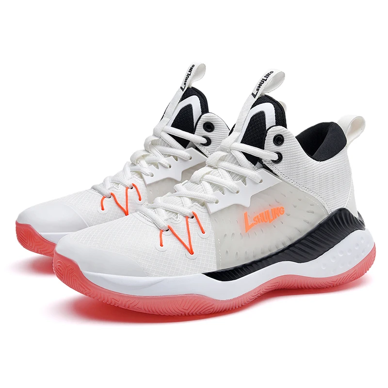 

Manufacture Wholesale Zapatos De Baloncesto Personalizados Con Cordones Hombres Mesh Upper Rubber Sole Men's Basketball Shoes