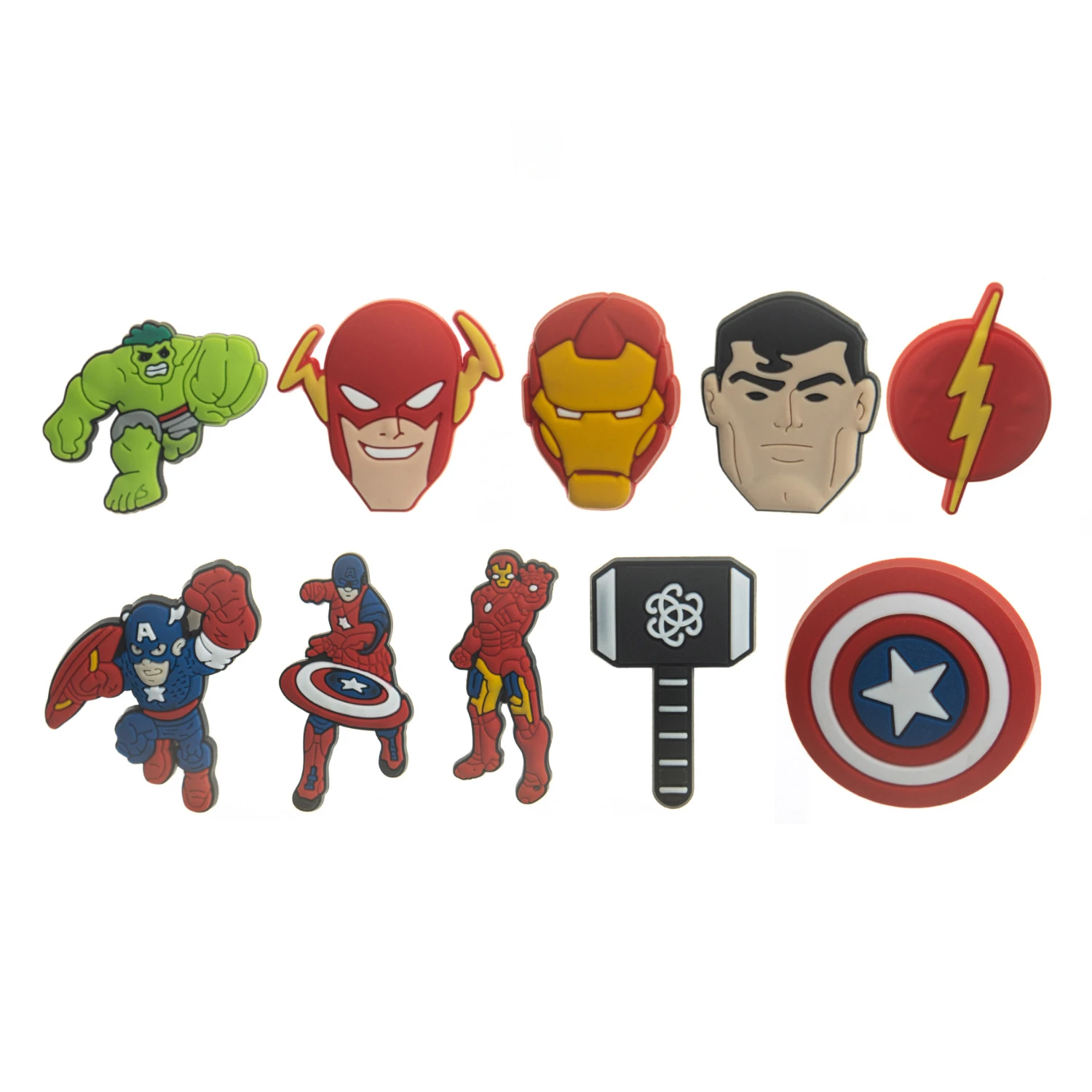 

Manufacturers wholesale 2021 Designer Anime hero Cartoon characters PVC clog charms for sandals super hero shoe charms, As picture