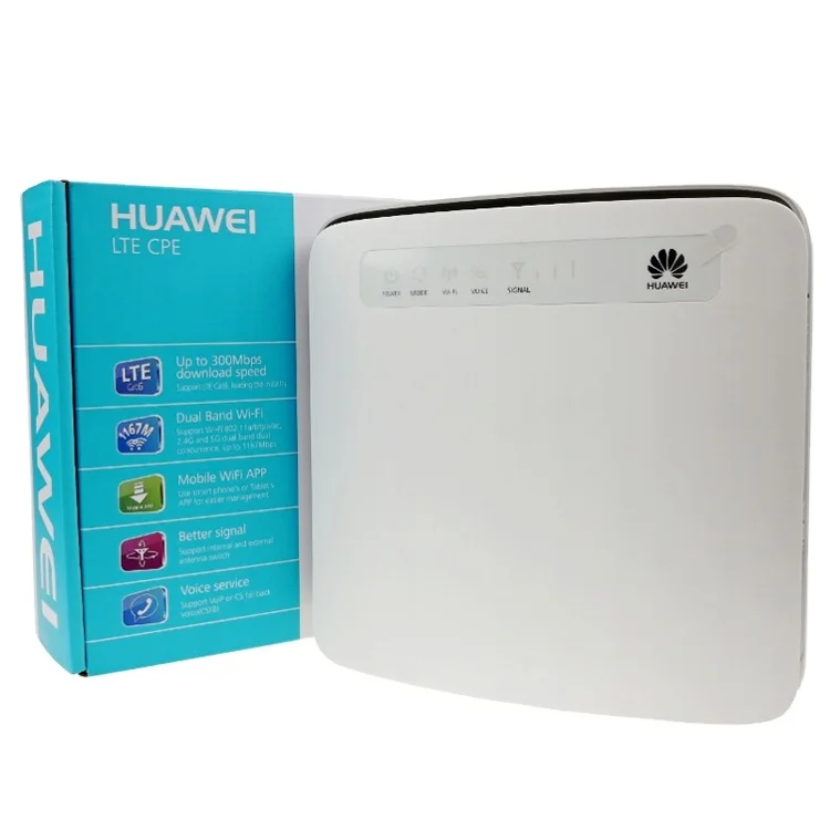 

Huawei E5186 E5186S-22 4G Cat6 802.11ac LTE CPE Wifi Router plus 35dbi 4g SMA antenna, White
