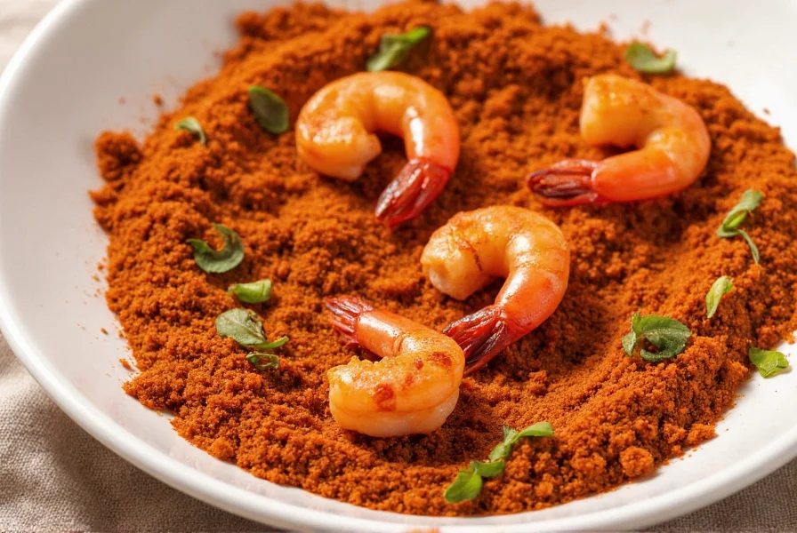 Shrimp with a spice rub on a plate