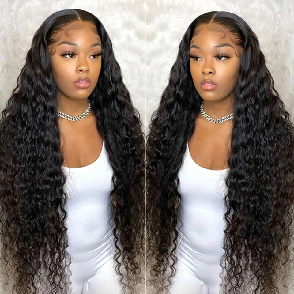 

Brazilian Natural Human Hair HD Lace Front Wigs Pre Plucked Transparent 360 Lace Frontal Full Lace Wigs for Black Women