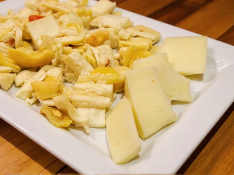 Flavored homemade cheese samples