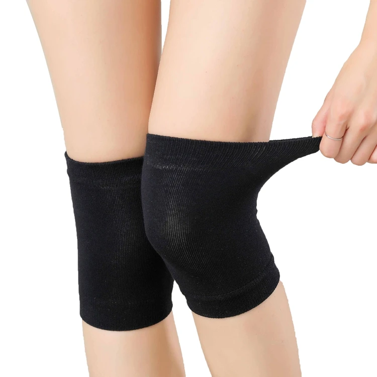 

Winter keep warm knee protection cotton felt knee support for fitness people, Black, grey