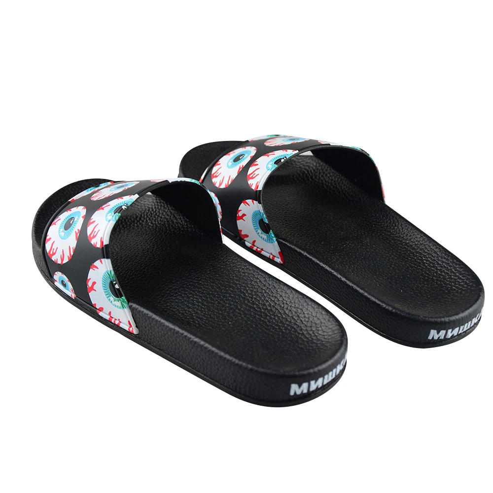 

Fashion Slipper Latest Male Slippers Pattern Outdoor Slide Sandals Flat Printed Custom Logo Flip Flop PVC Slippers Women, Multicolor