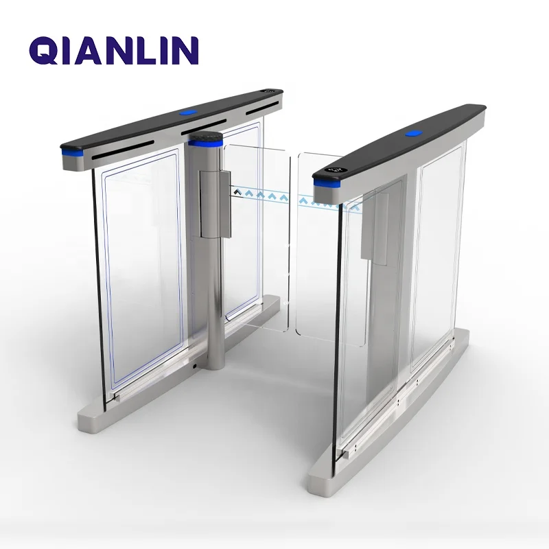 

Manufacture RFID 304 Stainless Steel Entrance Flap Barrier Turnstile Gate and Acrylic Arms With Access Control System