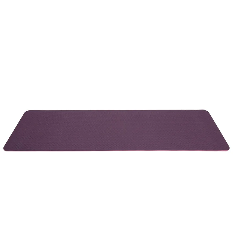 

Double Deck Tpe Dark Colors Eco Friendly Lightweight Travel Yoga Mat, Black/purple/pink/rose/green/blue