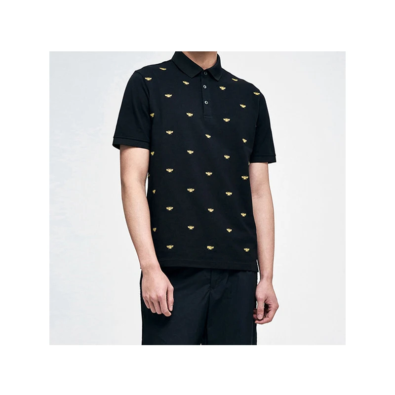 cotton polo with bee