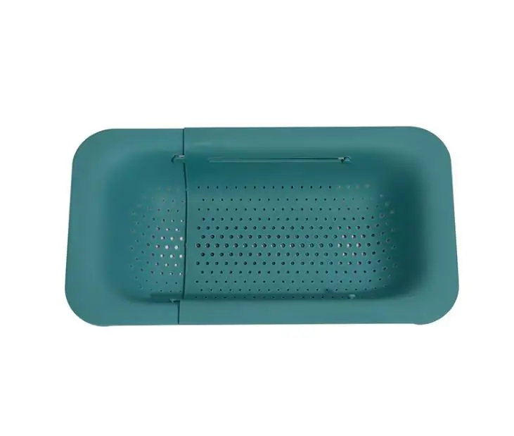 

Wholesale Extendable Kitchen Sink Washing Fruit Vegetable Washing Basket High Quality Plastic Colander Strainer basket, Dark green;grey;white;pink