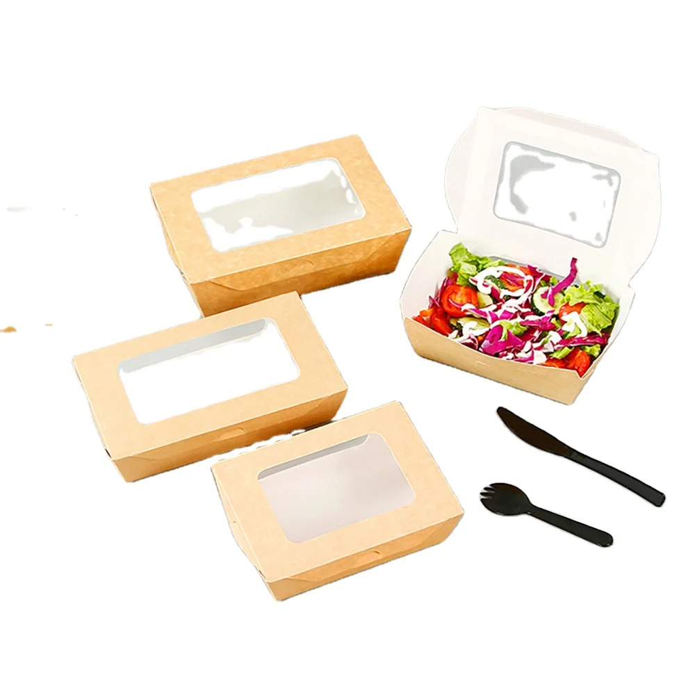 

Disposable take away lunch paper box Biodegradable Logo printing coating for fast food packaging