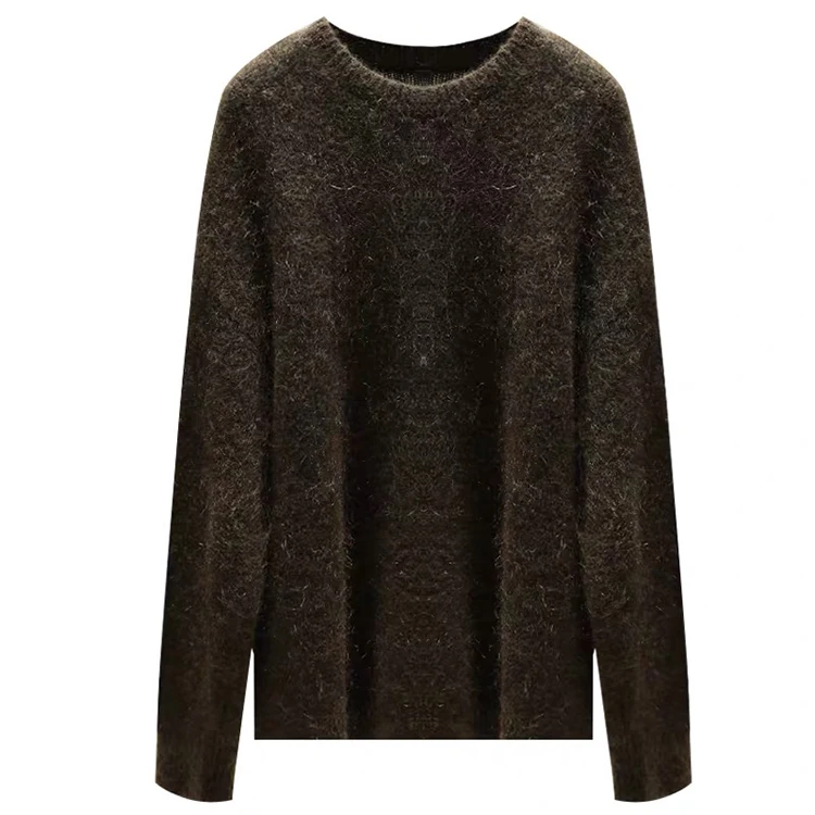 

High Quality Merino Wool Long Sleeve Women Chic Knit Sweater, At your request