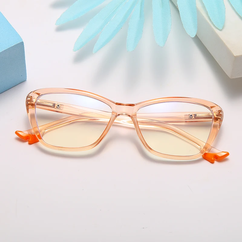 

DL Glasses cat eye anti-blue light glasses Spring hinge TR90 Spectacles Eyeglasses Frames Women Men Optical Eyewear 2022