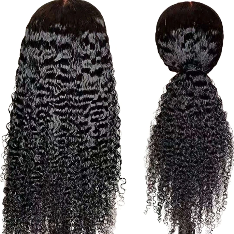 

150% density unprocessed raw virgin human hair deep wave lace frontal wig deep parting 13*6 wig human hair 100