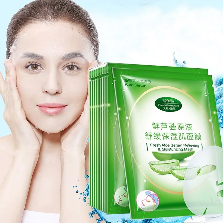 

Aloe vera facial mask moisturizing and brightening vegan face masks soothing sheet mask faceial mask
