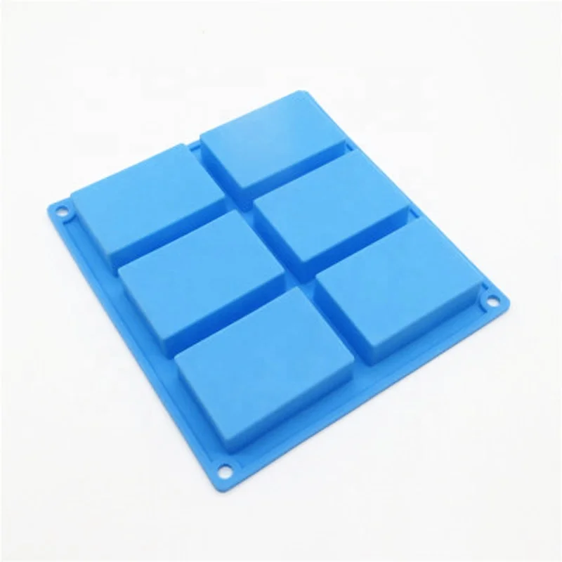 

1 Piece 6 Cavities Long Square Soap Silicone Cake Mold Handmade Soap Mold 3D DIY Silicone Soap Mold Easy To Separate