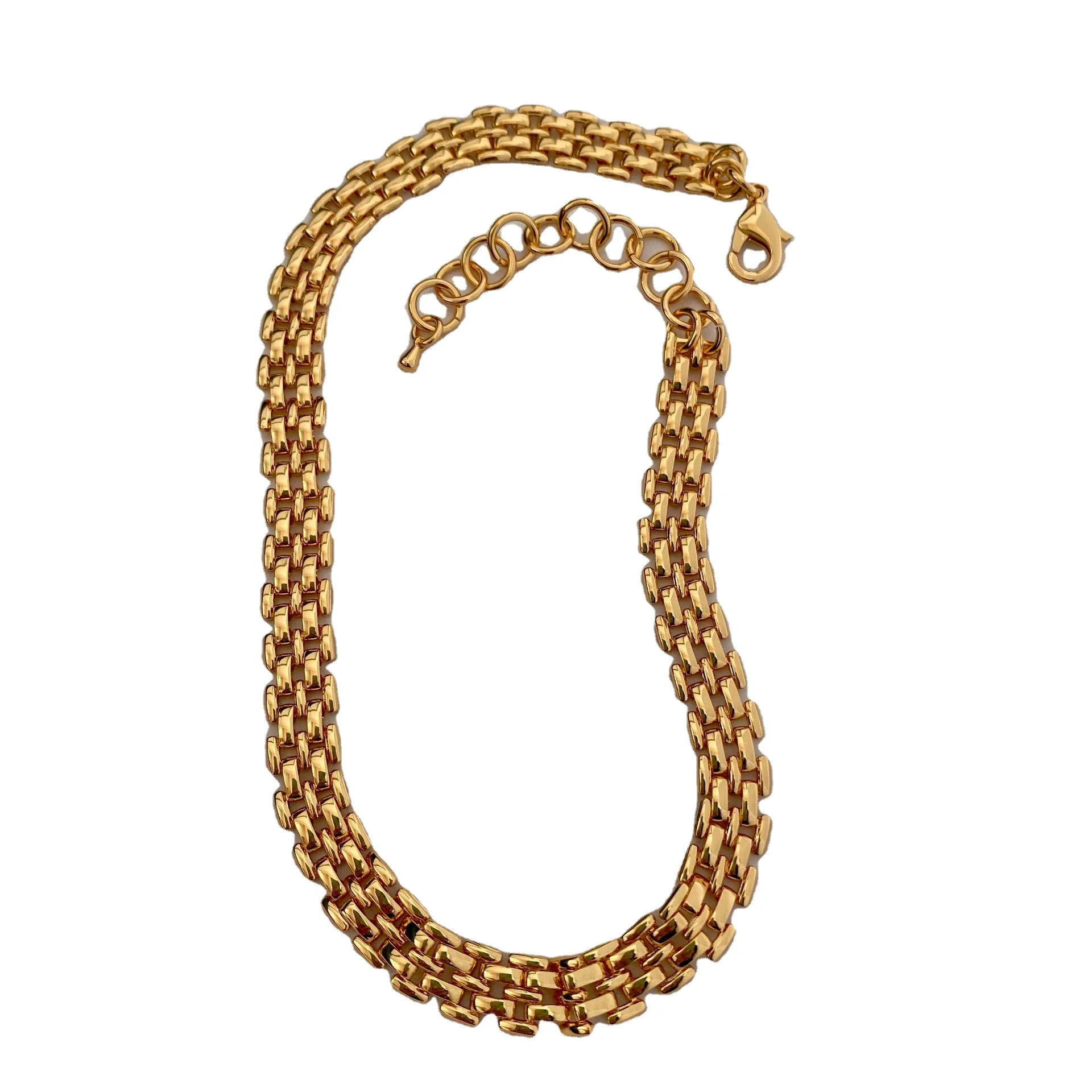 

High End 18K Gold Link Chain Chunky Chain Brass Necklace Statement