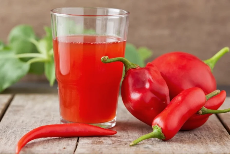 Close-up of cayenne pepper powder being measured into a shot glass with lemon wedge and honey nearby