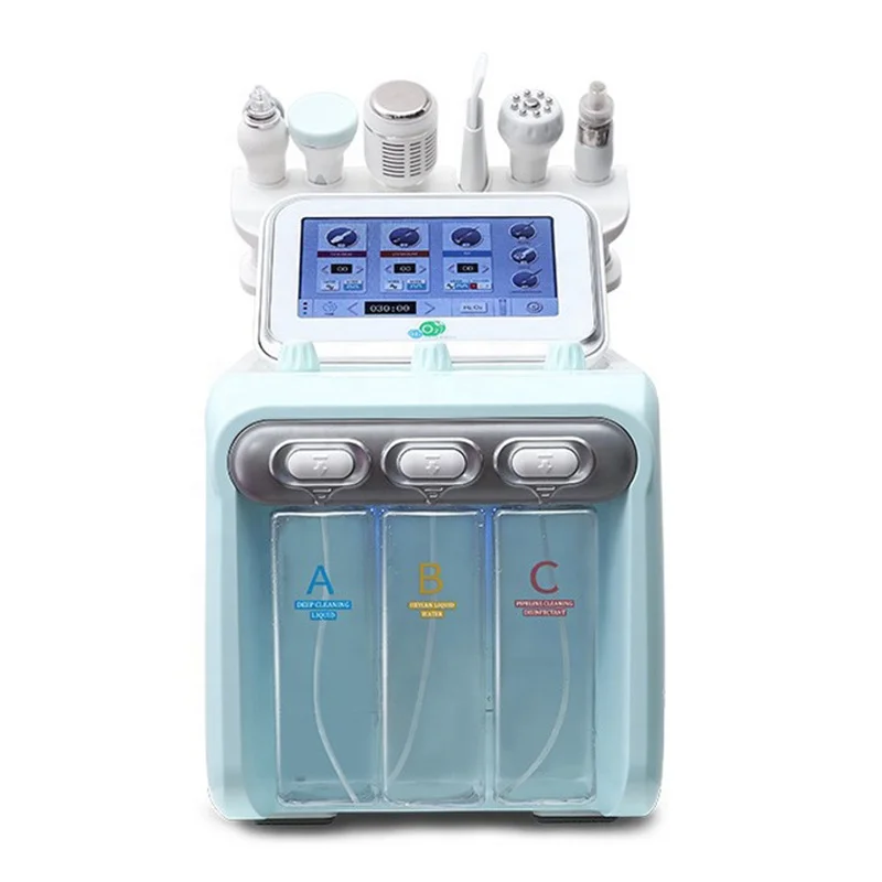 

Second generation 6in1 H2O2 Small Bubbles face lift facial cleansing Multifunctional Beauty Machine for home use