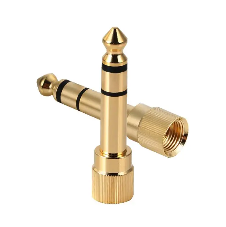 

6.35mm 3 Poles Stereo Male Plug to 3.5mm 3 Poles Female Socket Stereo Jack 3.5mm to 6.35mm Adapter Connector