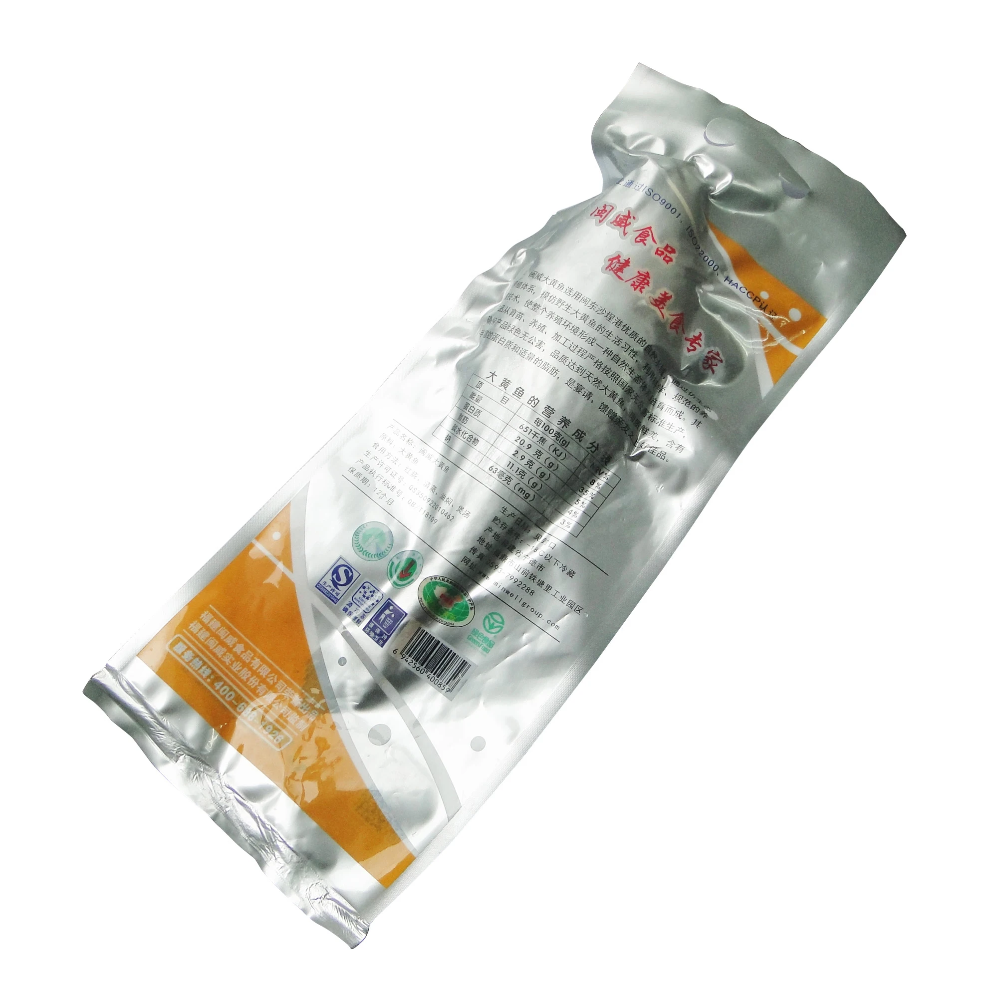 
Good Price Delicious Healthy Fish Vacuum Packaging Frozen Seafood IQF Frozen Yellow Croaker 