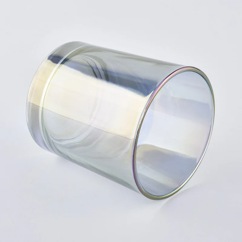 5oz holographic candle jar iridescent glass