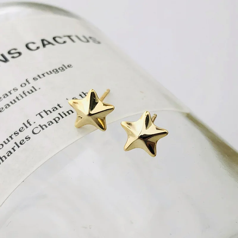 

VIANRLA 925 sterling silver star stud earrings 18k gold plating silver plating star exquisite earrings